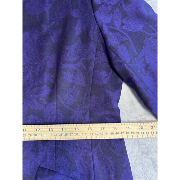 Pendleton Wool Jacket Blazer Purple Flora Black Violet Button Down Women's 10P - Picture 5 of 9